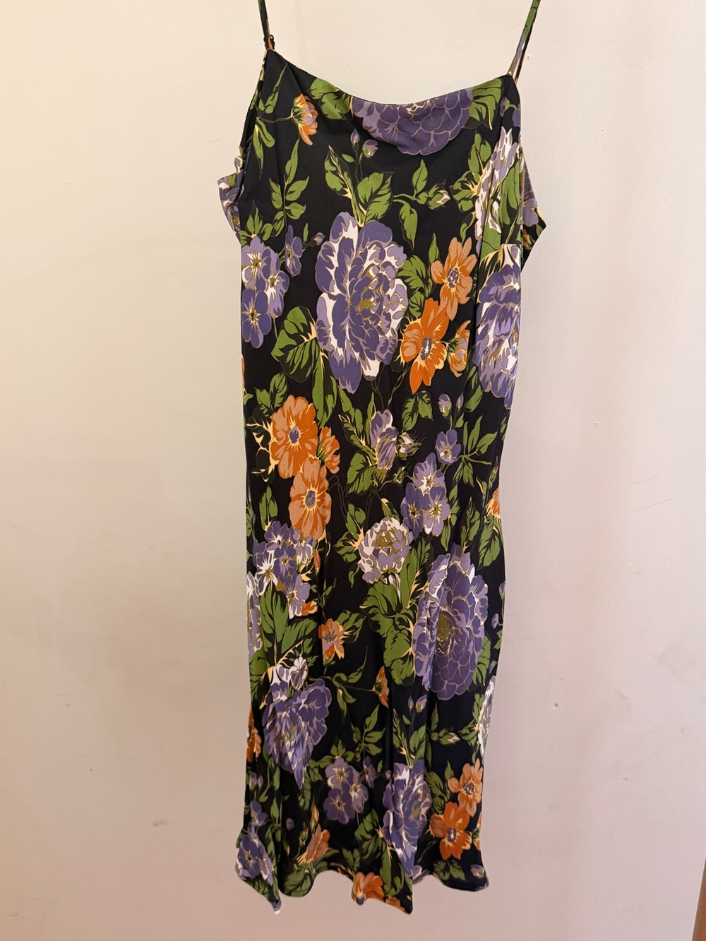 FARM Rio Capri Floral Black Mini Slip Dress | Size XS | Adjustable Straps